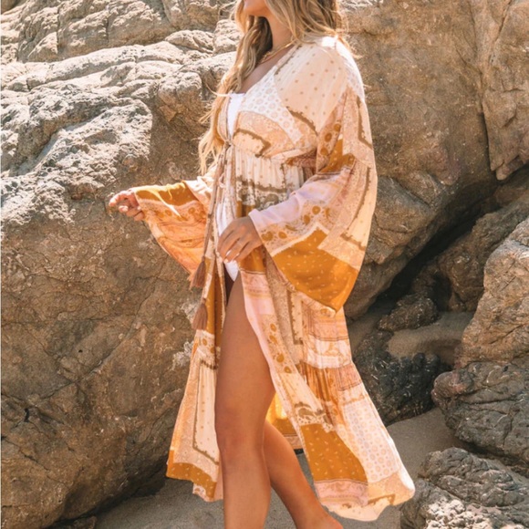 NWT VICI WAITING ON THE SUN PATCHWORK DUSTER KIMONO 😍😍 - Picture 3 of 9
